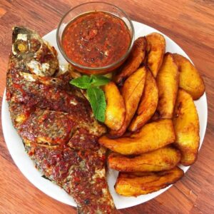 Grilled Fish and Plantain