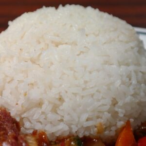 WHITE RICE AND STEW